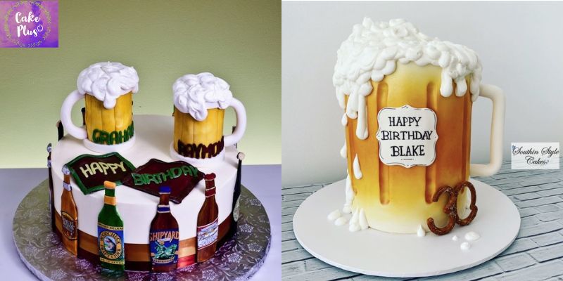 Beer-Themed Cake Design