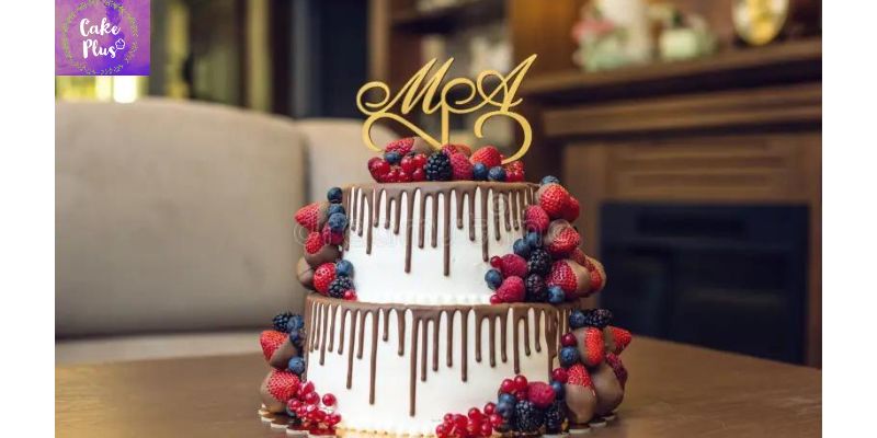 2 Tier Chocolate Wedding Cake With Berries