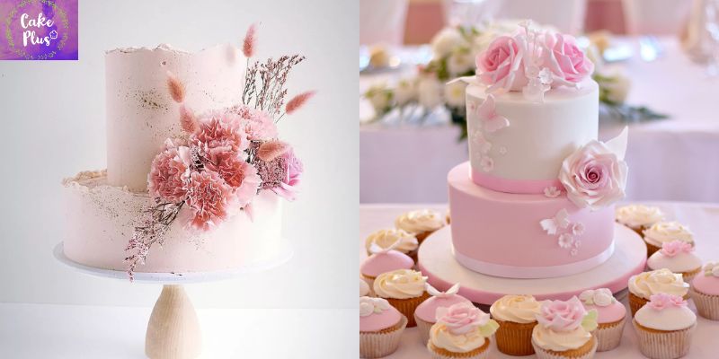 2 Tier Pretty Pink Wedding Cake