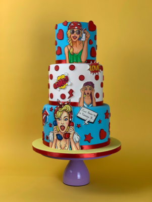 Pictures of Comic Book Cake NYC
