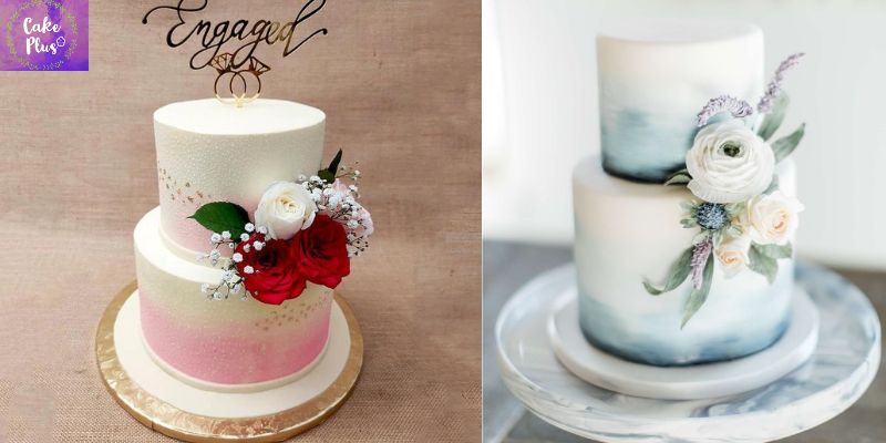 Two-Tier Engagement Cakes